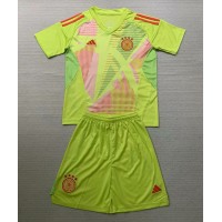 Camiseta Alemania Portero Segunda Equipación Replica Eurocopa 2024 para niños mangas cortas (+ Pantalones cortos)
